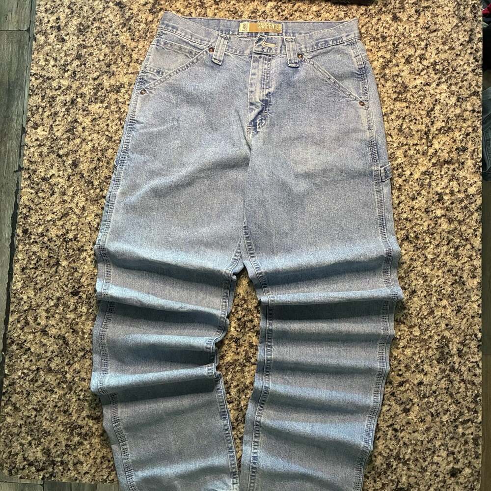 Lee Carpenter Jeans Light Wash Denim Size 30x34